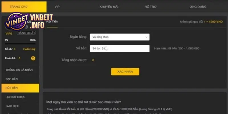 Rút Tiền Vinbet – Hướng Dẫn Chi Tiết Và Nhanh Chóng 5 Vinbet hỗ trợ nhiều phương thức rút tiền như ngân hàng và ví điện tử
